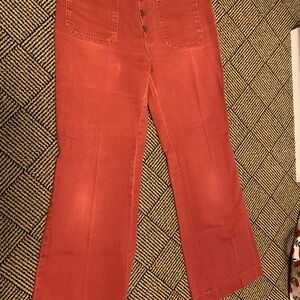 Levi's for Gals Red Button-Fly Fitted Bell-Bottoms